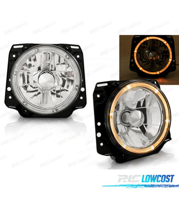 PHARES POUR VOLKSWAGEN VW GOLF II 08.1983 08.1991 ANGEL EYES CHROMÉ