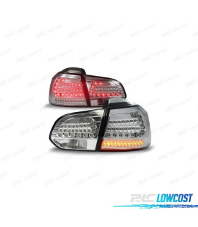 FEUX ARRIÈRE POUR VOLKSWAGEN VW GOLF 6 08-12 FULL LED CHROMÉ