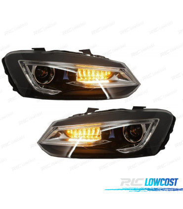 PHARES VOLKSWAGEN VW POLO 6R 09-17 LED LIGHT BAR DEVIL EYES