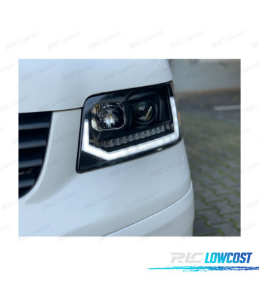 PHARES VOLKSWAGEN VW T5 03-09 NEW LOOK AVEC CLIGNOTANTS LED DYNAMIQUES