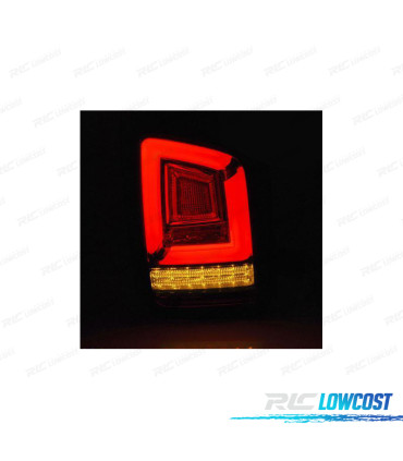 FEUX ARRIÈRE POUR VOLKSWAGEN VW T5 10-15 2P FULL LED DYNAMIQUE ROUGE FUMÉ