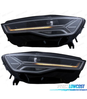 PHARES POUR AUDI A6 4G C7 FACELIFT 15-18 MATRIX DESIGN CLIGNOTANT LED DINAMIQUES