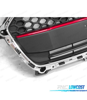 CALANDRE SUZUKI SWIFT VI 17-20 NOIR CHROMÉ LIGNE ROUGE