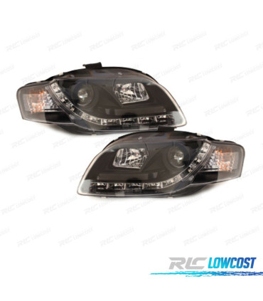 PHARES AUDI A4 8E B7 LED DAYLIGHT FOND NOIR
