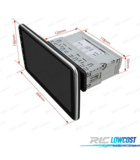 AUTORADIO GPS 1 DIN ANDROID 12 TACTILE LCD 10"