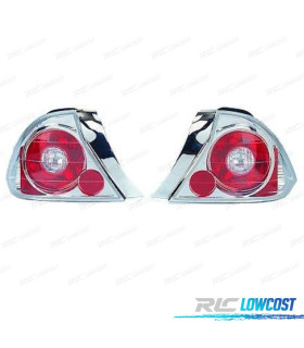 FEUX ARRIÈRE HONDA CIVIC 01-03 FOND CHROMÉ
