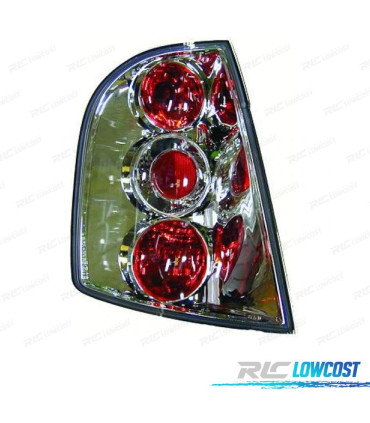 FEUX ARRIÈRE SKODA FABIA 99-07 FOND CHROMÉ