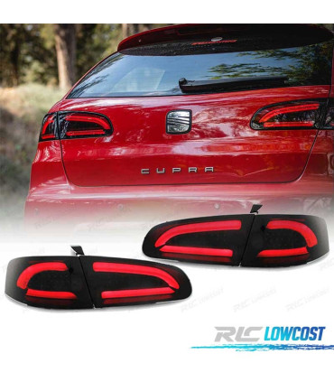 FEUX ARRIÈRE SEAT IBIZA 6L 02-08 CARDNA LIGHTBAR FOND NOIR LED
