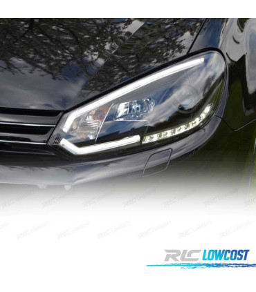 PHARES VOLKSWAGEN VW GOLF MK6 08-12 TUBE LIGHT FOND NOIR