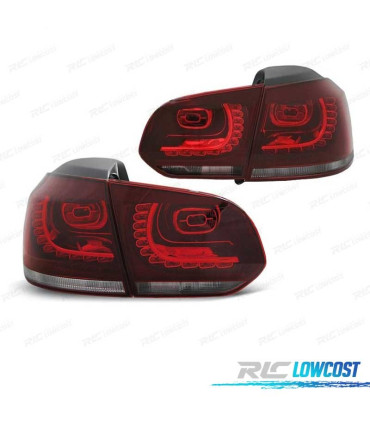 FEUX ARRIÈRE VOLKSWAGEN VW GOLF 6 08-12 LED ROUGE CLAIR