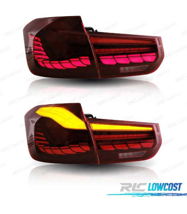 FEUX ARRIÈRE BMW F30 LIGHT BAR OLED FULL LED ROUGE