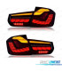 FEUX ARRIÈRE BMW F30 13-18 LIGHT BAR OLED FULL LED ROUGE FUMÉ