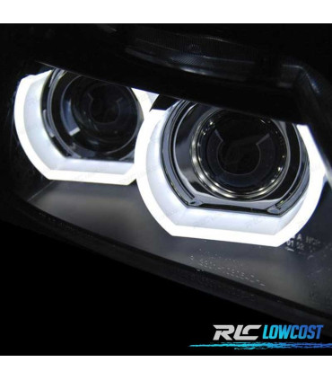 PHARES XÉNON AFS ANGEL EYES U 3D LED BMW E90 E91 LCI 08-12 FONDO NOIR