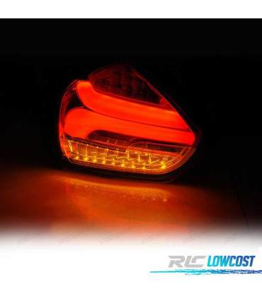 FEUX ARRIÈRE FORD FOCUS MK3 15-18 LED DYNAMIQUE NOIR FUMÉ