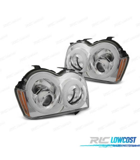 PHARES JEEP GRAND CHEROKEE 05-08 LED DAYLIGHT CHROMÉ