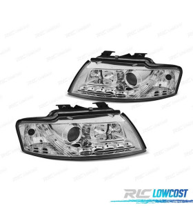 PHARES AUDI A4 B6 CABRIO 02-06 DAYLIGHT LED CHROMÉ