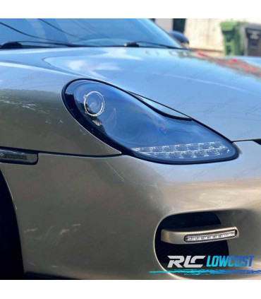 PHARES PORSCHE BOXSTER 986 CARRETA 911 996 96-04 DAYLIGHT LED NOIR