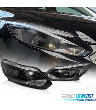 PHARES FORD FOCUS MK3 11-14 LED DAYLIGHT NOIR