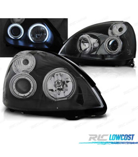 PHARES RENAULT CLIO 01-05 ANGEL EYES CCFL FOND NOIR
