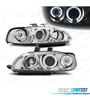PHARES HONDA CIVIC 91-95 4D ANGEL EYES CHROMÉ