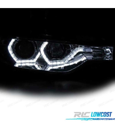 PHARES BMW F30 F31 LCI 15-19 LUMIÈRE DIURNE LED DRL CHROMÉS