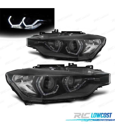PHARES BMW F30 F31 LCI 15-19 LUMIÈRE DIURNE LED DRL NOIRS