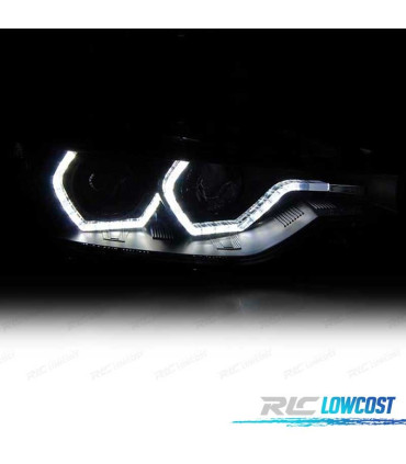 PHARES BMW F30 F31 LCI 15-19 LUMIÈRE DIURNE LED DRL NOIRS