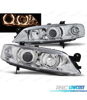 PHARES OPEL VECTRA B 99-02 ANGEL EYES CHROMÉ