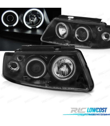 PHARES VOLKSWAGEN VW PASSAT B5 3B 96-00 ANGEL EYES CCFL NOIR