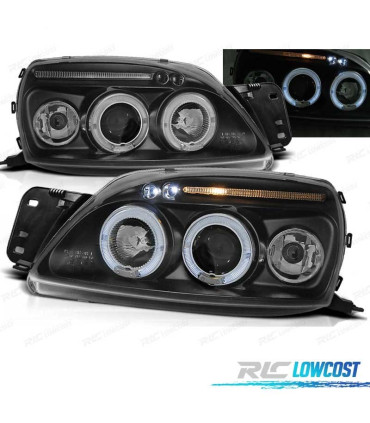 PHARES FORD FIESTA 99-02 ANGEL EYES FOND NOIR