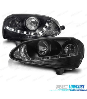 PHARES VOLKSWAGEN VW GOLF 5 03-08 DAYLIGHT LED FOND NOIR
