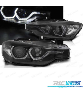 PHARES BMW F30 F31 11-15 XENON AFS ANGEL EYES DRL LED NOIR