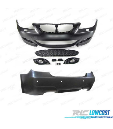 KIT PARE-CHOCS BMW E60 LOOK M5 03-07 AVEC LAVE PHARES