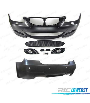 KIT CARROSSERIE BMW E60 03-07 LOOK M5 PARE CHOCS FRONTAL + ARRIÈRE