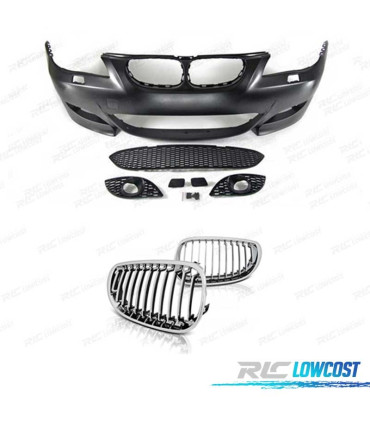 PARE CHOCS + CALANDRES BMW E60 03-07 LOOK M5 CHROMÉ SRA