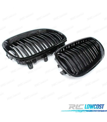 DOUBLE CALANDRE BMW E60 03-10 LOOK M5 NOIR BRILLANT