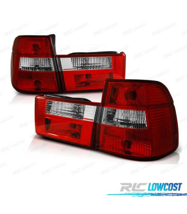 FEUX ARRIÈRE BMW E34 LEX TOURING 91-96 ROUGE CHROMÉ