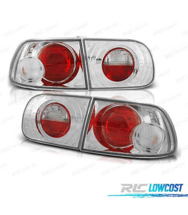 FEUX ARRIÈRE HONDA CIVIC 91-95 3P CHROMÉ LEX