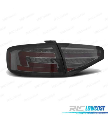 FEUX ARRIÈRE POUR AUDI A4 B8 12-15 BERLINE LED DYNAMIQUE FUMÉ