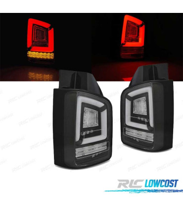 FEUX ARRIÈRE POUR VOLKSWAGEN VW T6 15-19 TR LED DYNAMIQUES NOIR