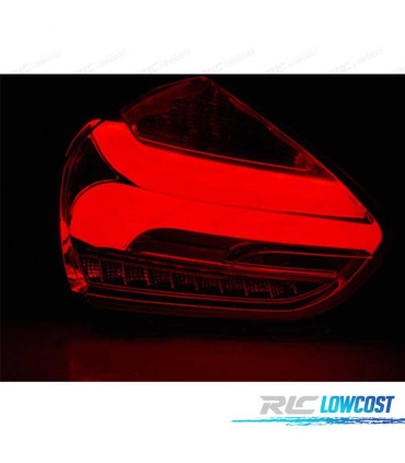 FEUX ARRIÈRE POUR FORD FOCUS MK3 HATCHBACK 15-18 LED DYNAMIQUE ROUGE FUMÉ