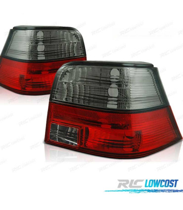 FEUX ARRIÈRE VOLKSWAGEN VW GOLF 4 HATCHBACK 97-03 ROUGE FUMÉ LEX