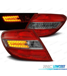 FEUX ARRIÈRE POUR MERCEDES W204 BERLINE 07-10 LED ROUGE FUMÉ