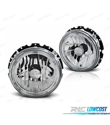 PHARES POUR VOLKSWAGEN VW GOLF MK1 74-83 ANGEL EYES CHROMÉ