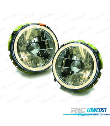 PHARES VOLKSWAGEN VW GOLF MK1 74-83 ANGEL EYES CHROMÉ