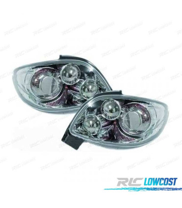 FEUX ARRIÈRE PEUGEOT 206 CC 98-09 FOND CHROME