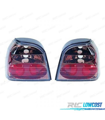 FEUX ARRIÈRE VOLKSWAGEN VW GOLF 3 91-97 FOND CHROMÉ FUMÉ