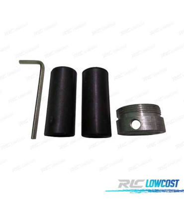 POMMEAU DE VITESSES COURT EN CUIR NOIR.