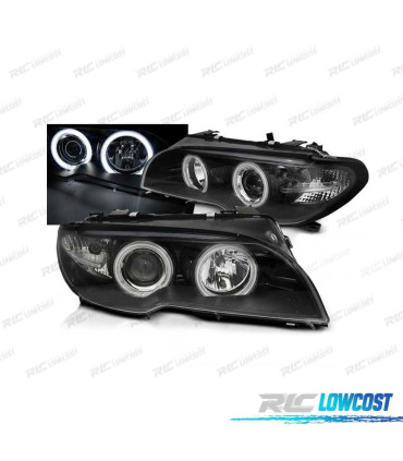 PHARES BMW E46 COUPE 03-06 XÉNON YEUX ANGES CCFL FOND NOIR