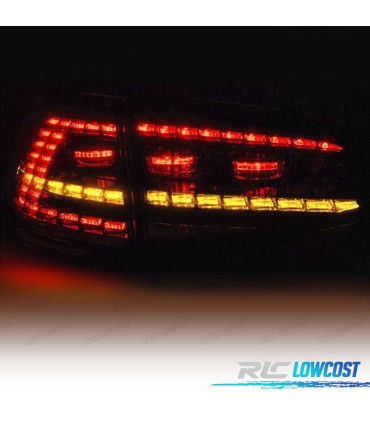 FEUX ARRIÈRE VOLKSWAGEN VW GOLF 7 12-17 LOOK GTI CLIGNOTANTS LED DYNAMIQUE ROUGE